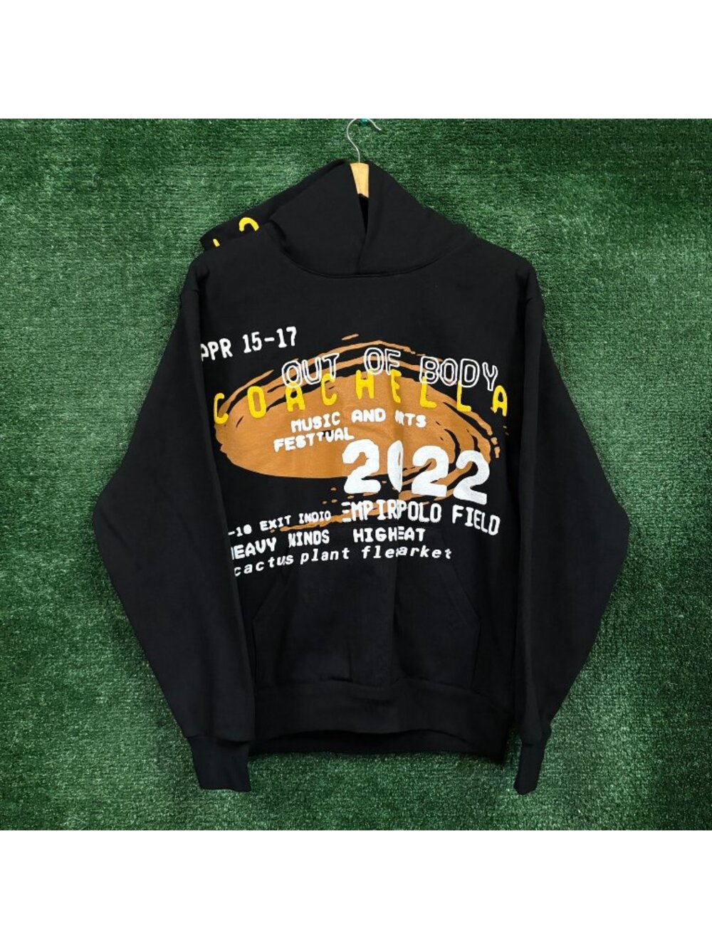 Out of Body 2022 Coachella Festival Cactus Plant Flea Market Hoodie Size Small